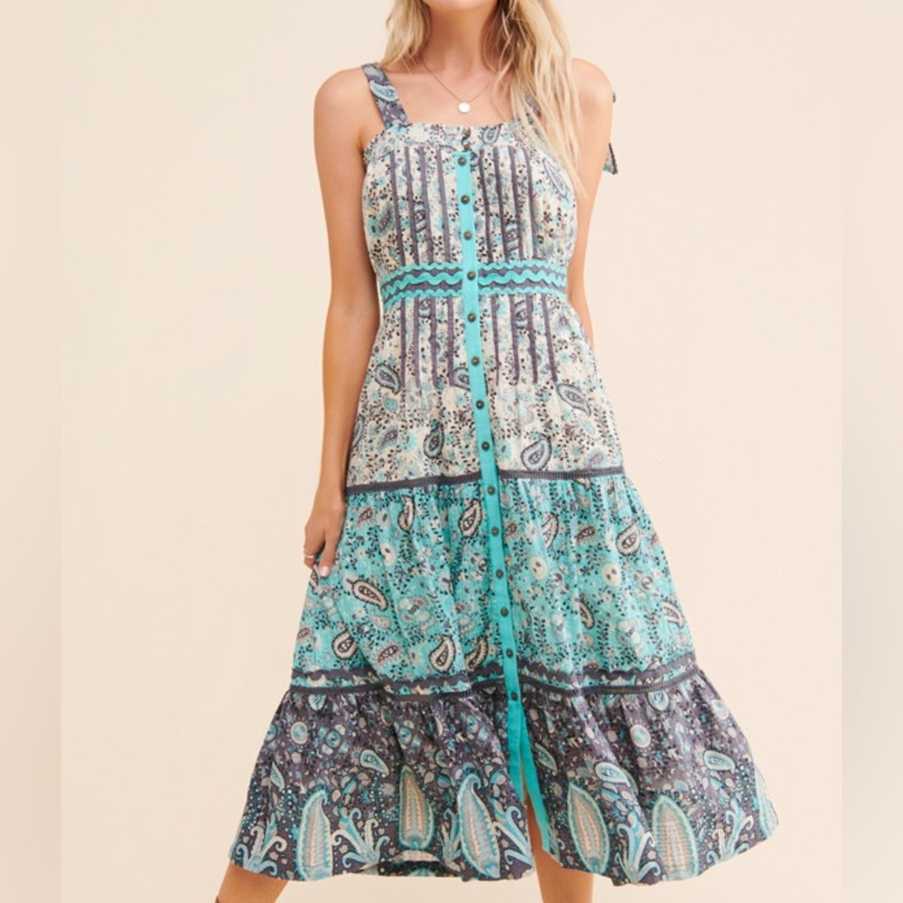 Anthropologie Forever That Girl Paisley Maxi Dress